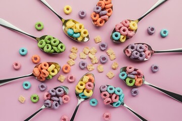Colorful Bowl of Cereal Illustration Celebrating National Cereal Day Breakfast