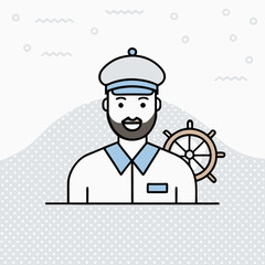 A man with a beard and a hat is smiling and is wearing a white shirt. He is standing next to a wheel