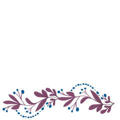 Naklejka premium Floral border fit for invitation christmas festive theme