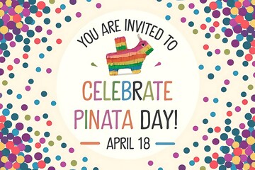 Colorful llama pi&ntilde;ata celebration for vibrant and fun Pi&ntilde;ata Day