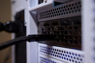 Connecting a Cable to a Computer Server for Proper Functionality and Communication Needs