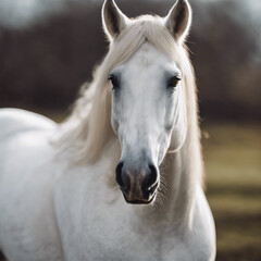 Obraz premium White Horse Closeup
