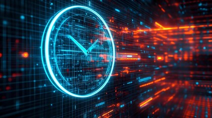 Cyberpunk texture background with neon lights, futuristic digital patterns, reflections.