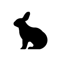 black rabbit silhouette