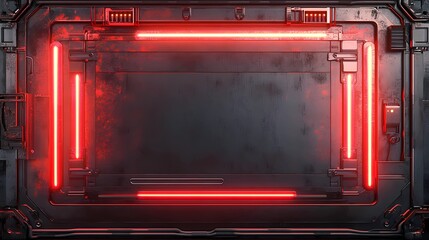 Obraz premium Complex cyberpunk network design with glowing nodes and interconnected lines, giving a sense of data transmission and digital connectivity