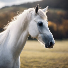 Obraz premium White Horse Closeup