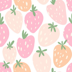 Cute hand drawn strawberries