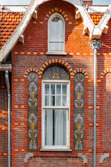 Architectural detail from typical Dutch buildings in Amsterdam, NL