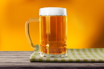 Fresh cold beer alcohol drink