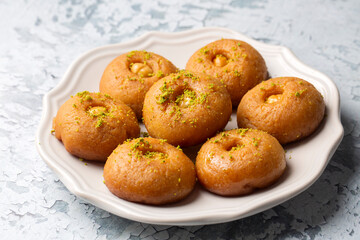 Traditional delicious Turkish dessert (Turkish name; Sekerpare)