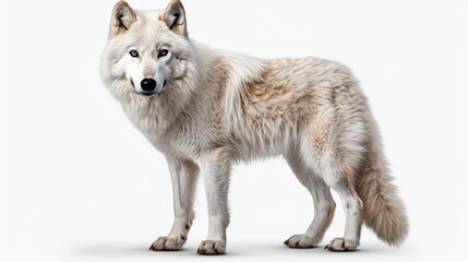 Fototapeta premium Arctic wolf png image for wildlife designs, arctic themed projects, and nature illustrations