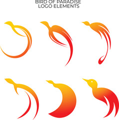 Bird of Paradise vector Icons