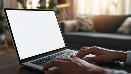 Laptop Mockup with Blurred Background