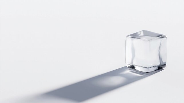   A glass object casts a long shadow onto a white surface, with the shadow's length being proportional to the object's size