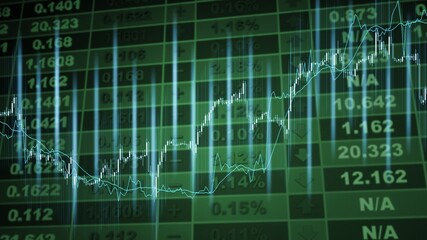 Stock market trading graph analysis investment