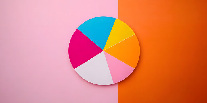 Gr&aacute;fico de pizza colorido com est&eacute;tica moderna