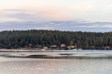 Scenic Coastal View of Victoria on Vancouver Island, BC