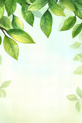Fresh Greenery with Sunlit Leaves and Gentle Bokeh for Spring and Summer Themes, Perfect for Eco-Friendly, Wellness, and Nature-Inspired Design Projects