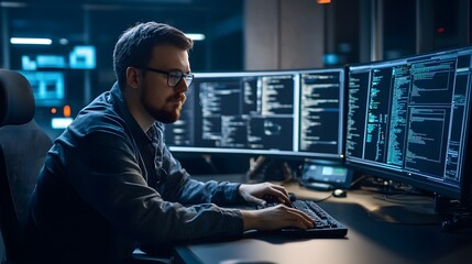 IT support specialist performing complex network install