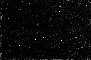 Black old film dust overlay with scratches.