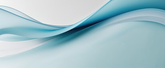 Fototapeta premium Elegant Light Blue Abstract Waves with Grainy Texture for Creative Banners and Posters