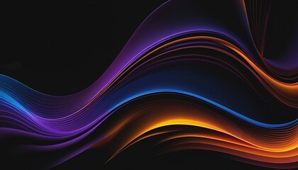 Fototapeta premium Abstract Vibrant Gradient Poster Design with Blurry Colorful Effects on a Dark Background