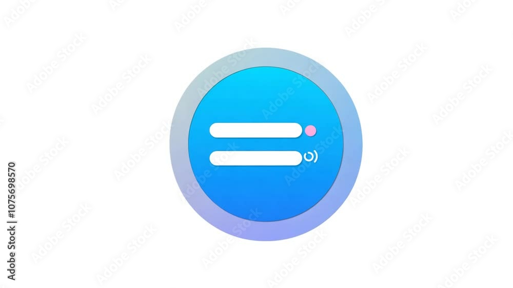 Poster loading circle animation icon on a plain white background generative ai