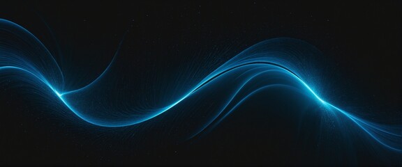 Fototapeta premium Futuristic Dynamic Glow: Abstract Blue and Black Texture for Bold Banner Design