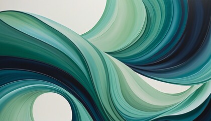 Fototapeta premium Abstract Fluidity with MidnightBlue and Cyan Hues