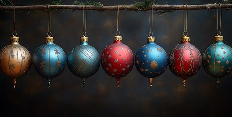 Group of Ornaments from a Branch