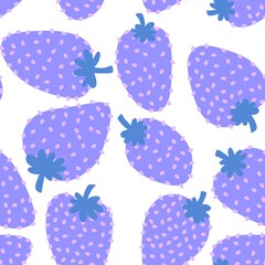 Summer fruit seamless strawberry berry pattern for wrapping paper and fabrics