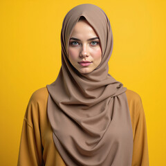 Young Beautiful Girl Wearing Muslim Hijab