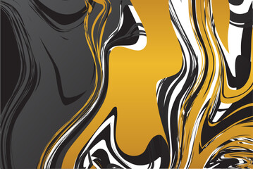 Marble Black Gold Texture Pattern Design Template