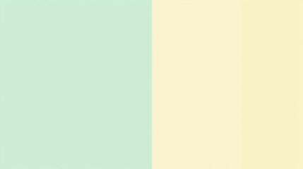 Fototapeta premium Minimalist background featuring a split screen with pastel green and yellow colors, creating a soothing and visually appealing two-tone effect