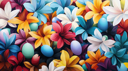   A macro shot of a vibrant bouquet with diverse blooms at its center