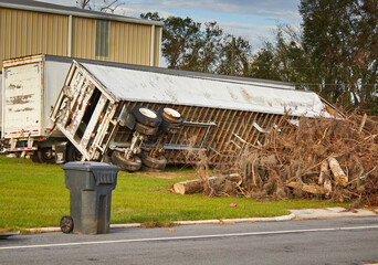 Storm damage from Hurricane Helene at a local business in southern Georgia,USA!