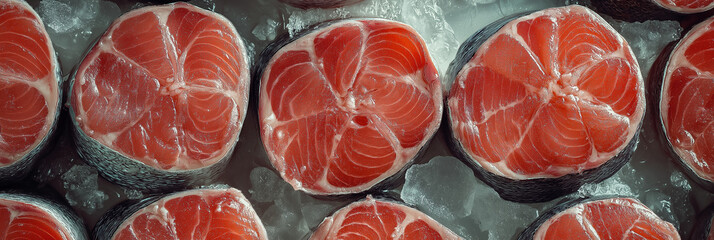 Tuna Steak on White Background