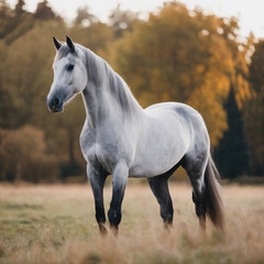 Obraz premium Grey Horse Closeup