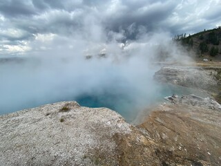 Yellowstone Sapphire Pool Geyser Water Hot Spring