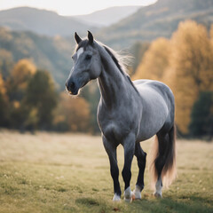Fototapeta premium Grey Horse Closeup