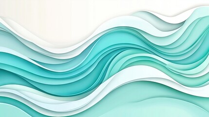 Fototapeta premium A blue and white wavy background with a white background and a light blue wave on the right side of the image