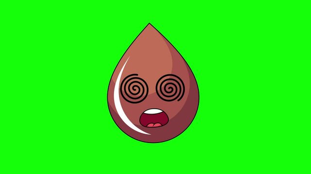 chocolate drop Face with spiral eyes, hypnotized expression