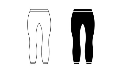 Leggings icon set isolated o white background