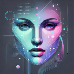 Digital Portrait with Futuristic Elements”