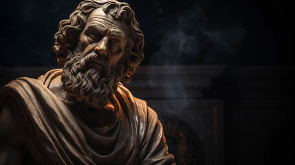 Sculpted Bust of Homer, Ancient Greek Poet
