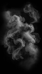 Abstract smoke on a black background.