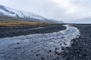 Serene River Flowing Through Icelandic Highlands Landscape