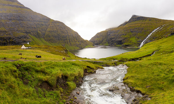 Saksun village in the Faroe Islands