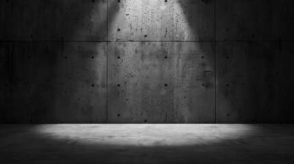 A moody, dark concrete wall and floor create a rustic backdrop, perfect for modern design or artistic projects.