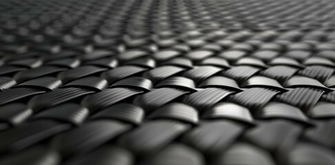 Naklejka premium Explore the edgy appeal of dark carbon fiber backgrounds, perfect for sleek designs and modern aesthetics.